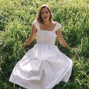 NWT STAUD Ida Dress White size medium